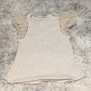 Ulla Johnson Cream Ribbed Top